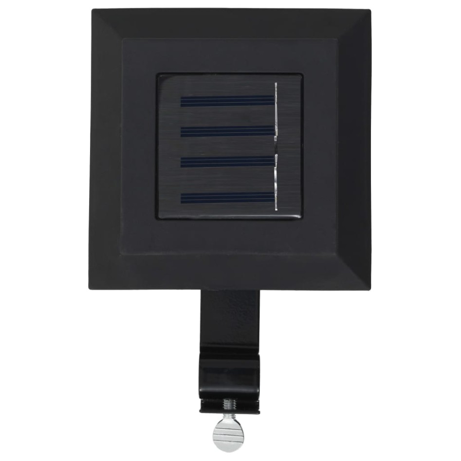 Lámparas solares cuadradas de exterior negras 12 uds LED 12
