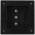 Lámparas solares cuadradas de exterior negras 12 uds LED 12