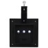 Lámparas solares cuadradas de exterior negras 12 uds LED 12