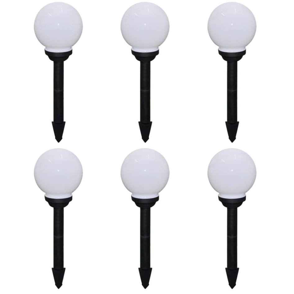 Lámparas de jardín para camino 6 uds con pica de tierra 20