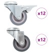 Ruedas giratorias con agujero pasador 24 unidades 50 mm
