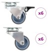 Ruedas dobles giratorias 12 unidades 50 mm