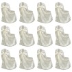 Funda de silla para banquete de boda 12 unidades crema