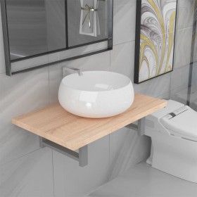 Conjunto de muebles de baño 2 piezas cerámica