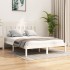 Estructura de cama madera maciza blanca King Size 150x200