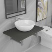 Conjunto de muebles de baño 2 piezas cerámica gris