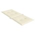 Cojín silla de jardín respaldo alto 6 uds tela crema