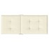 Cojín silla de jardín respaldo alto 6 uds tela crema