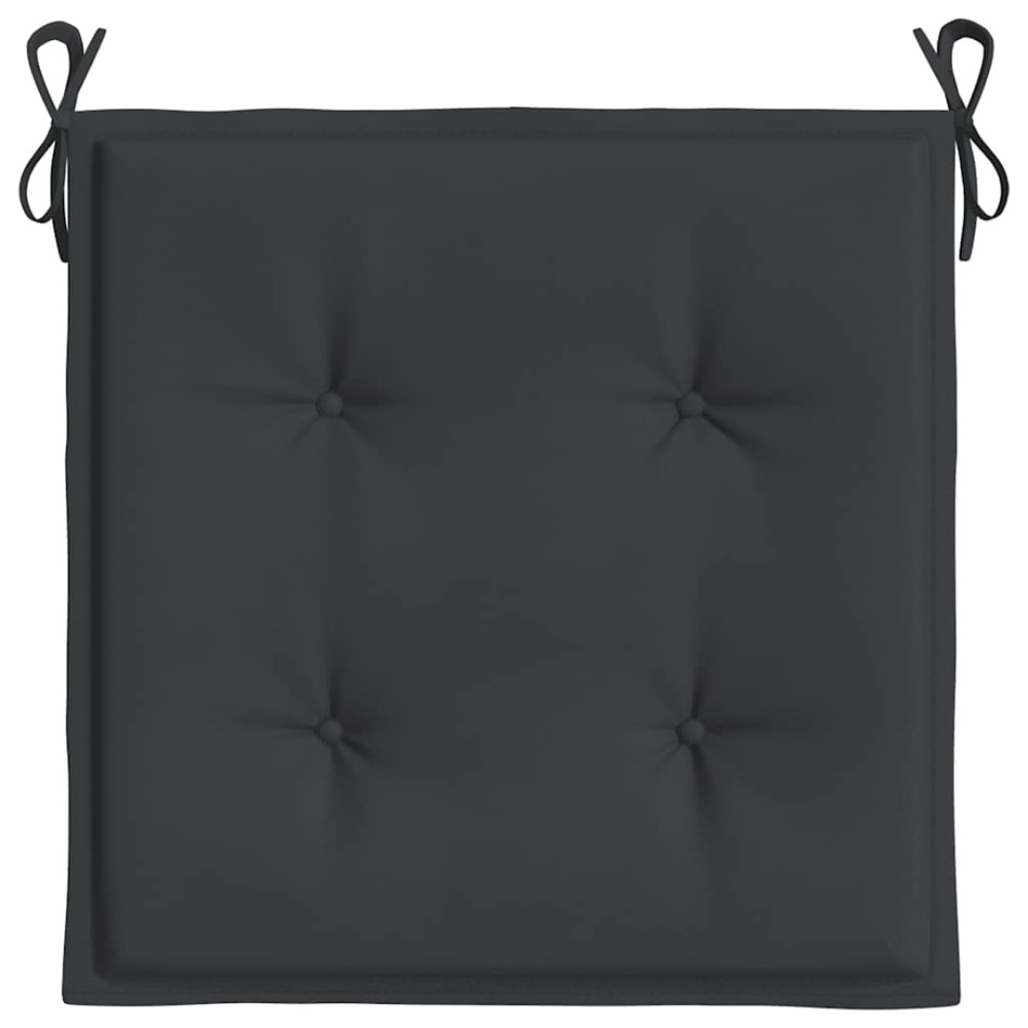 Cojines de silla de jardín 6 uds tela Oxford negro 40x40x3