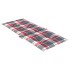 Cojín silla jardín respaldo alto 6 uds cuadros gris 120x50x3