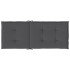 Cojín silla de jardín respaldo alto 6 uds tela gris 120x50x3