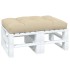 Cojín para sofá de palets de tela beige 120x80x12