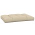 Cojín para sofá de palets de tela beige 120x80x12