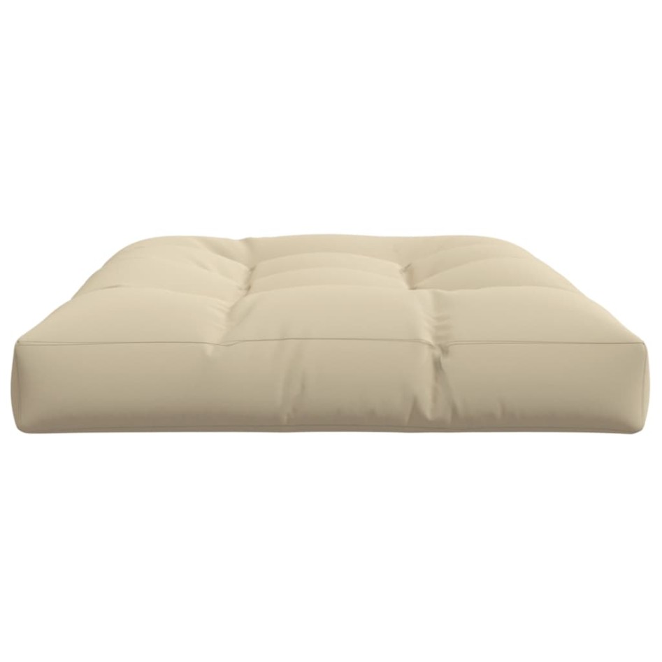 Cojín para sofá de palets de tela beige 120x80x12