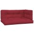 Cojines para palets 3 unidades tela rojo