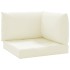 Cojines para palets 3 unidades tela Oxford blanco
