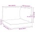 Cojines para palets 3 unidades tela Oxford blanco