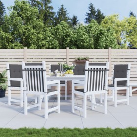 Cojín silla jardín respaldo bajo 6 uds tela Oxford