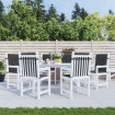 Cojín de silla de jardín respaldo bajo 6 uds tela Oxford negro