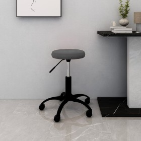 Silla de oficina giratoria de terciopelo gris