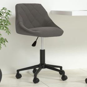 Silla de oficina giratoria de terciopelo gris