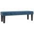 Banco de terciopelo azul oscuro 100x30x30