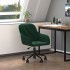 Silla de oficina giratoria de terciopelo verde