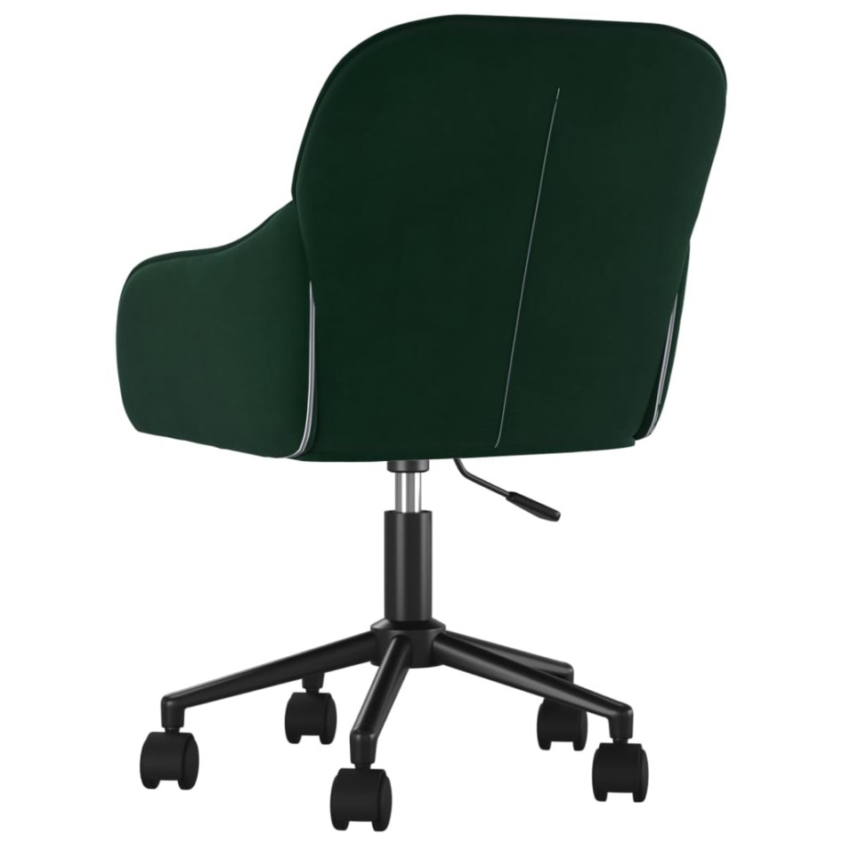 Silla de oficina giratoria de terciopelo verde