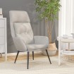 Sillón de relax de cuero sintético de ante gris claro