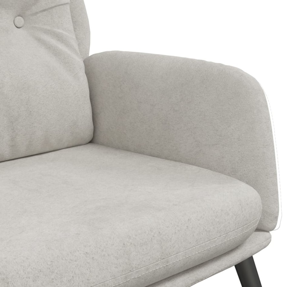 Sillón de relax de cuero sintético de ante gris