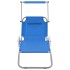 Tumbona plegable con toldo y ruedas acero