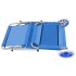 Tumbona plegable con toldo y ruedas acero