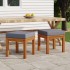Taburetes de jardín con cojines 2 uds madera acacia 40x40x42