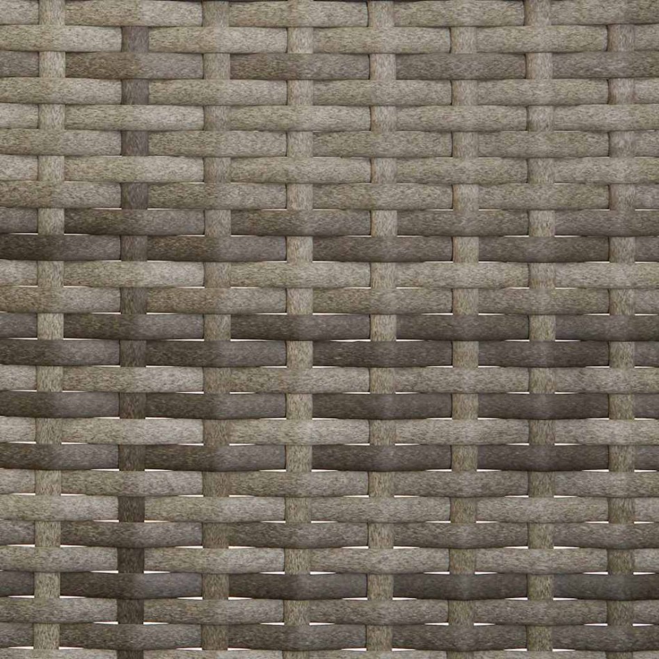 Banco de jardín de 3 plazas con cojines ratán sintético