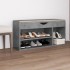 Banco zapatero cojín contrachapada gris hormigón 104x30x49