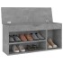 Banco zapatero cojín contrachapada gris hormigón 104x30x49