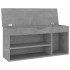 Banco zapatero cojín contrachapada gris hormigón 104x30x49