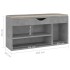 Banco zapatero cojín contrachapada gris hormigón 104x30x49