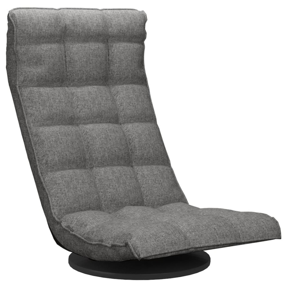 Silla de suelo giratoria de tela gris