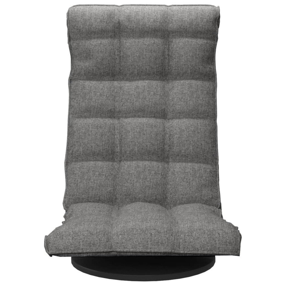 Silla de suelo giratoria de tela gris