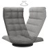 Silla de suelo giratoria de tela gris