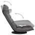 Silla de suelo giratoria de tela gris