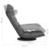 Silla de suelo giratoria de tela gris