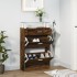 Mueble zapatero madera contrachapada roble ahumado 63x24x104