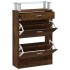 Mueble zapatero madera contrachapada roble ahumado 63x24x104