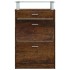 Mueble zapatero madera contrachapada roble ahumado 63x24x104