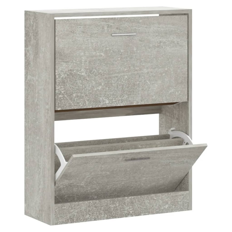 Mueble zapatero madera contrachapada gris hormigón