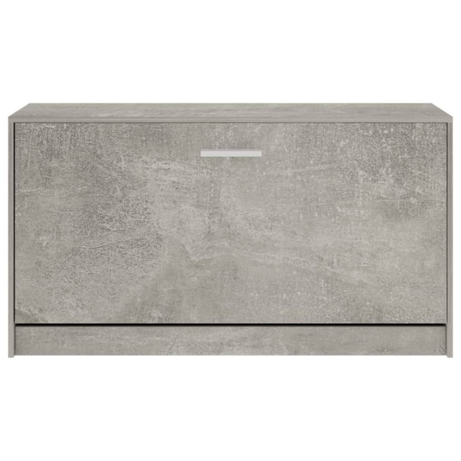 Banco zapatero madera contrachapada gris hormigón 80x24x45