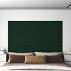 Paneles de pared 12 uds terciopelo verde oscuro 90x15 cm 1,62m²