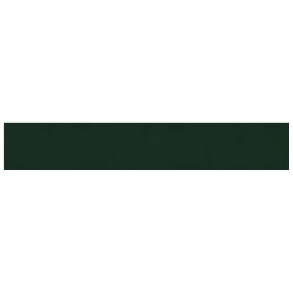Paneles de pared 12 uds terciopelo verde oscuro 90x15 cm